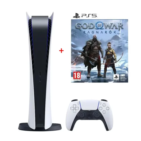 Console de Jeux Playstation 5 Edition Digitale + Jeu God OF War (CFI-1216B)