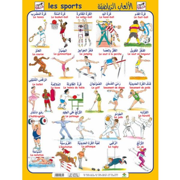 لوحة الألعاب الرياضية – Les sports